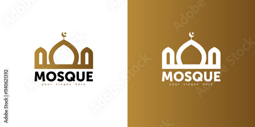Mosque Logo Template Design Vector, Emblem, Design Concept, Creative Symbol, Icon