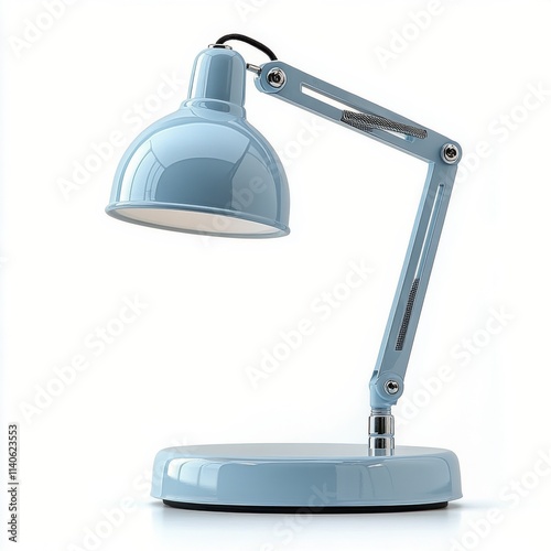 Modern black desk lamp with an adjustable arm and warm light for workspace en...