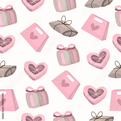 Abstract cute flat boxes pattern