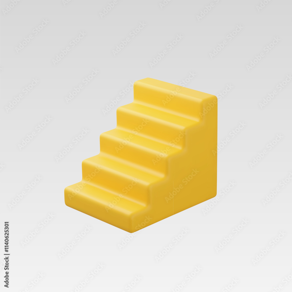 3d Realistic Stairs icon vector illustration