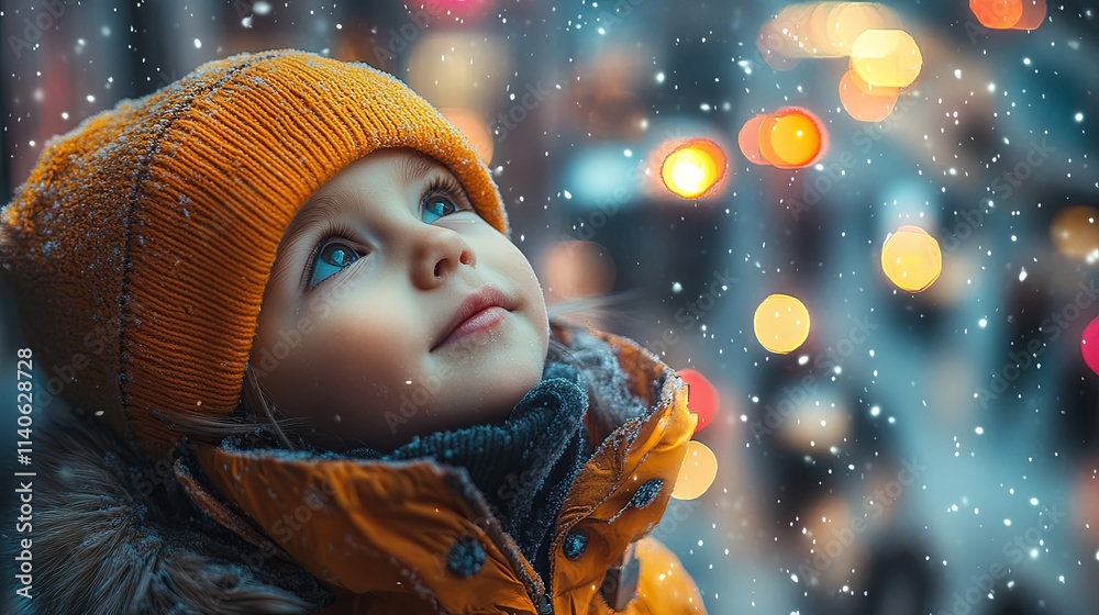 Futuristic Cityscape with Flying Vehicles at Night