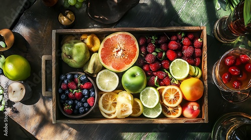 A tipical happy hour in a sharable box photo