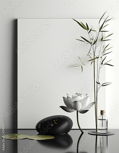 Zen meditation infused with emotions, mood board photo