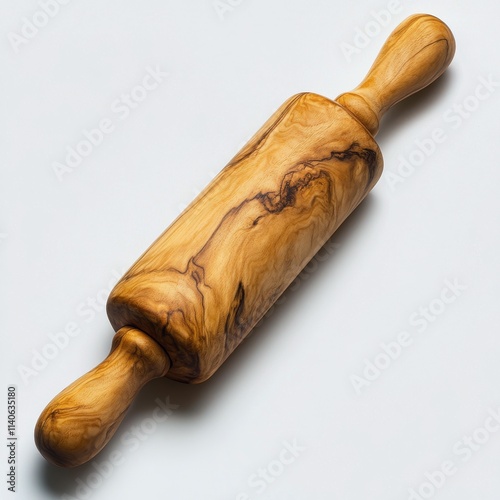 Beautiful handcrafted wooden rolling pin made from olive wood for baking enth...