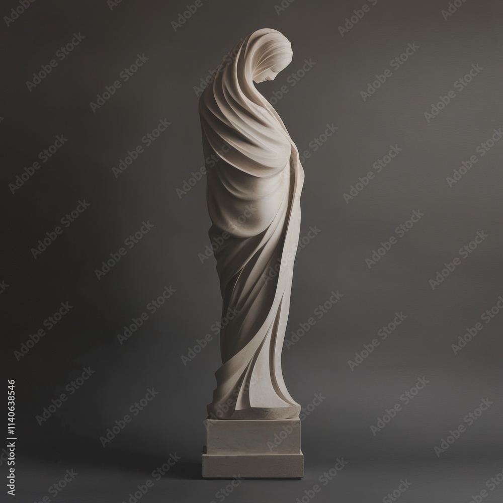 a sculpture of a cloaked figure a sculpture of a cloaked figure