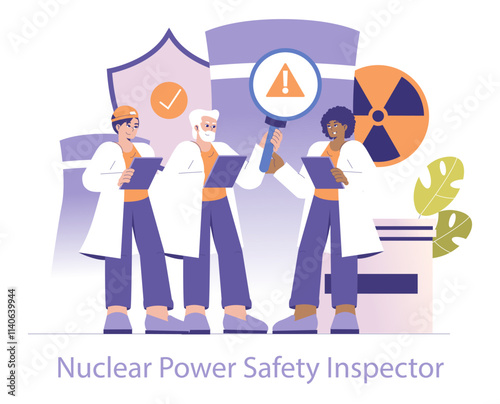 Nuclear Power. Flat Vector Illustration