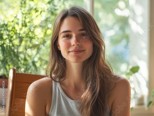 portrait of a woman with brown hair