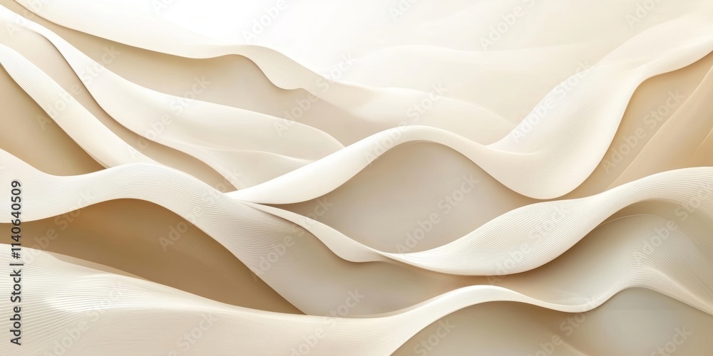 Obraz premium Gray beige gradient, smooth grainy texture, abstract design, copy space banner header, Generative AI