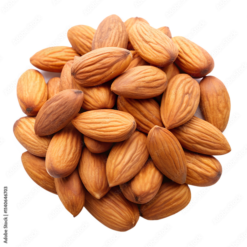 Many Almond isolate on white background Many Almond isolate on white background