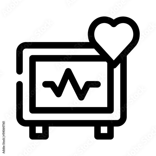 heart rate line icon