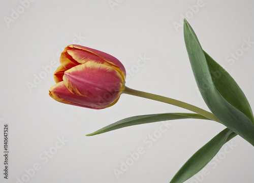 red and yellow tulip photo