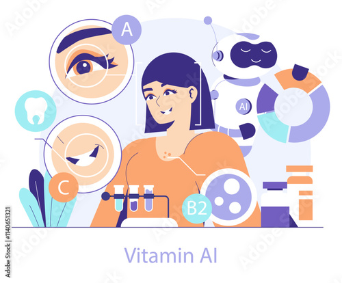 Healthtech. Flat Vector Illustration