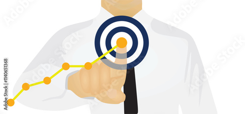 Achieving goals concept. vector illustration