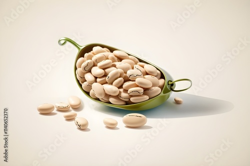 beans in a glass bowl