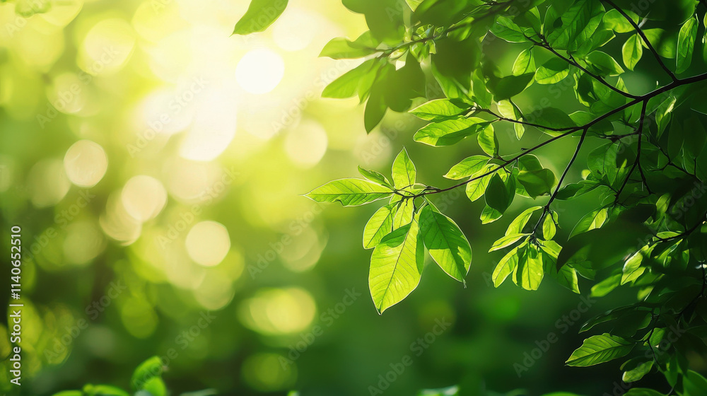Lush Green Leaves with Sunlight Background Creating a Peaceful Atmosphere in a Natural Setting Ideal for Nature Themes and Outdoor Projects Lush Green Leaves with Sunlight Background Creating a Peaceful Atmosphere in a Natural Setting Ideal for Nature Themes and Outdoor Projects