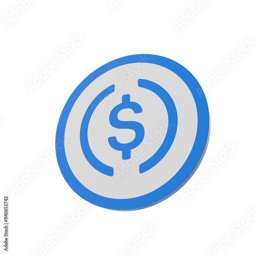 USD Coin Icon, Currency, Dolla