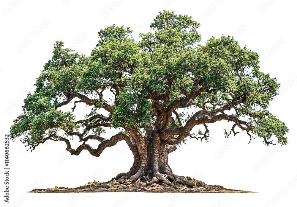 custom made wallpaper toronto digitalBeautiful oak tree with green leaves on a white background