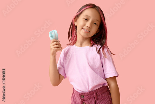 Cute little Asian girl with...