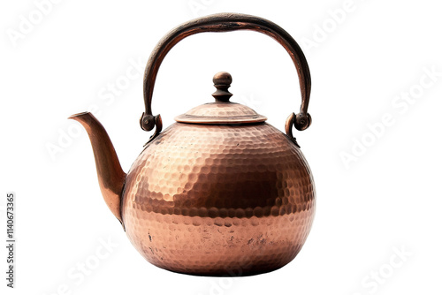 a copper teapot with a handle photo