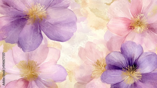 Wallpaper Mural Vibrant floral display botanical garden digital artwork nature close-up beauty of blossoms Torontodigital.ca