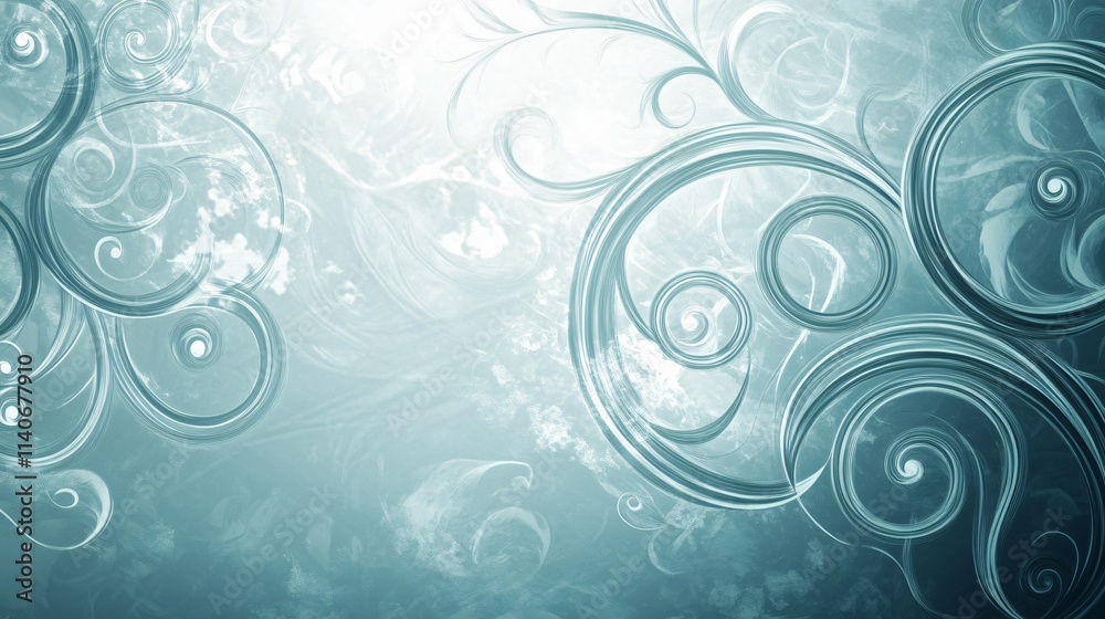 Serene Turquoise Background with Gentle Swirls Serene Turquoise Background with Gentle Swirls