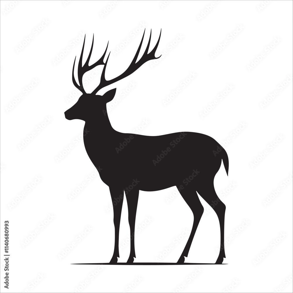 Fototapeta premium Deer Vector art silhouette