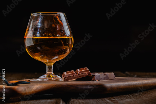 Obraz na płótnie glass of cognac w salonie