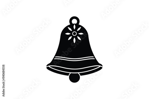 "Christmas Bell Vector Illustration | Icon, Silhouette, and Festive Design"

