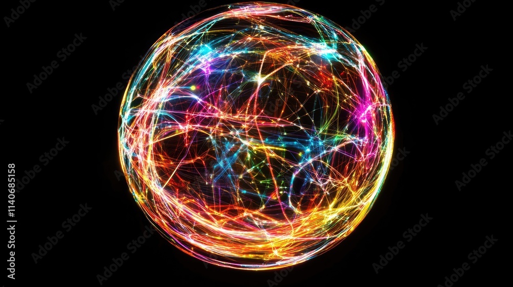 A glowing digital globe connected by vibrant holographic lines, representing global network connections, futuristic, neon, 3D render, high detai A glowing digital globe connected by vibrant holographic lines, representing global network connections, futuristic, neon, 3D render, high detai