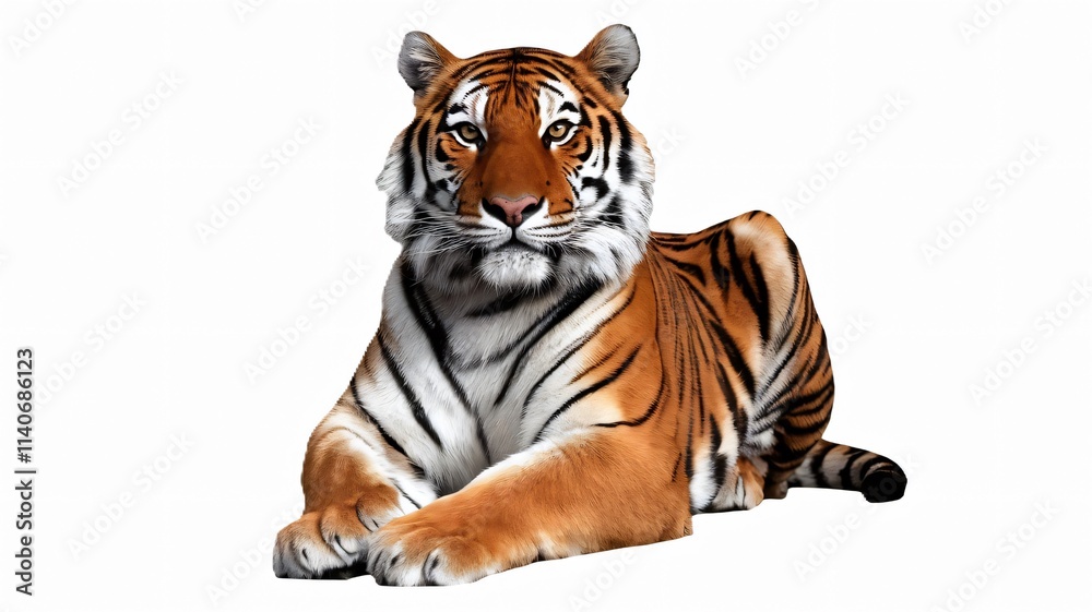 Obraz premium A tiger is lying down staring at me.