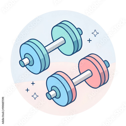 dumbbell isolated on white background