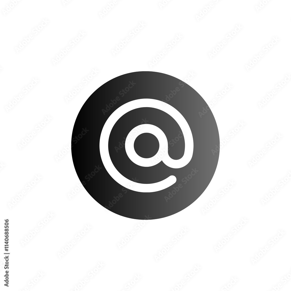 Gradient At Symbol PNG. At The Rate Icon Gradient At Symbol PNG. At The Rate Icon