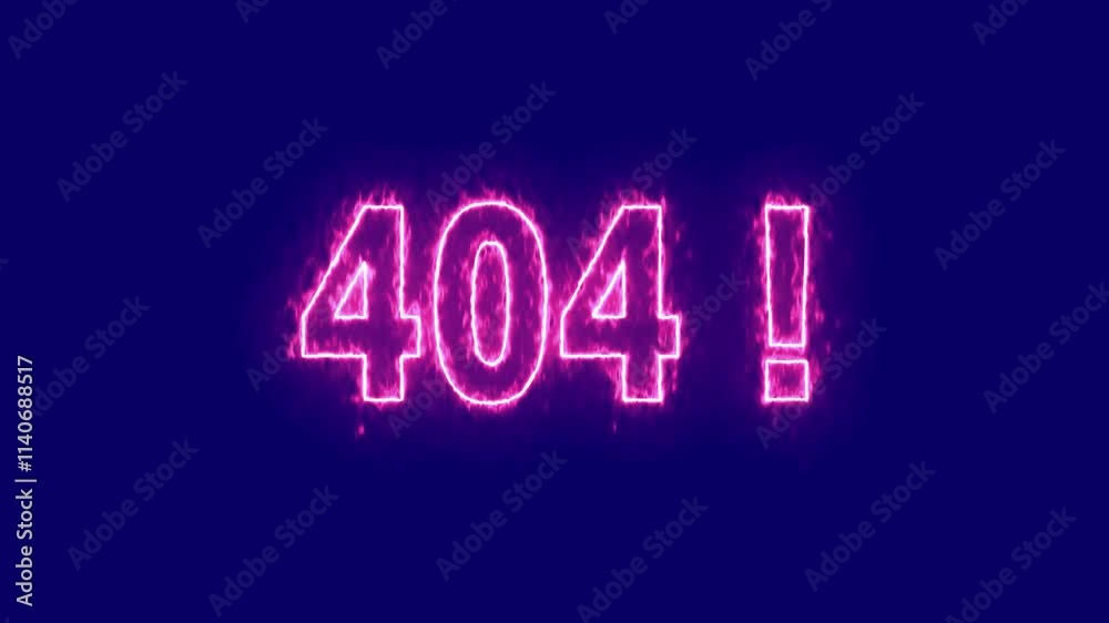 404 text saber Animation. Alpha Channel on blue color background. 404 text saber Animation. Alpha Channel on blue color background.