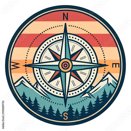 compass on a white