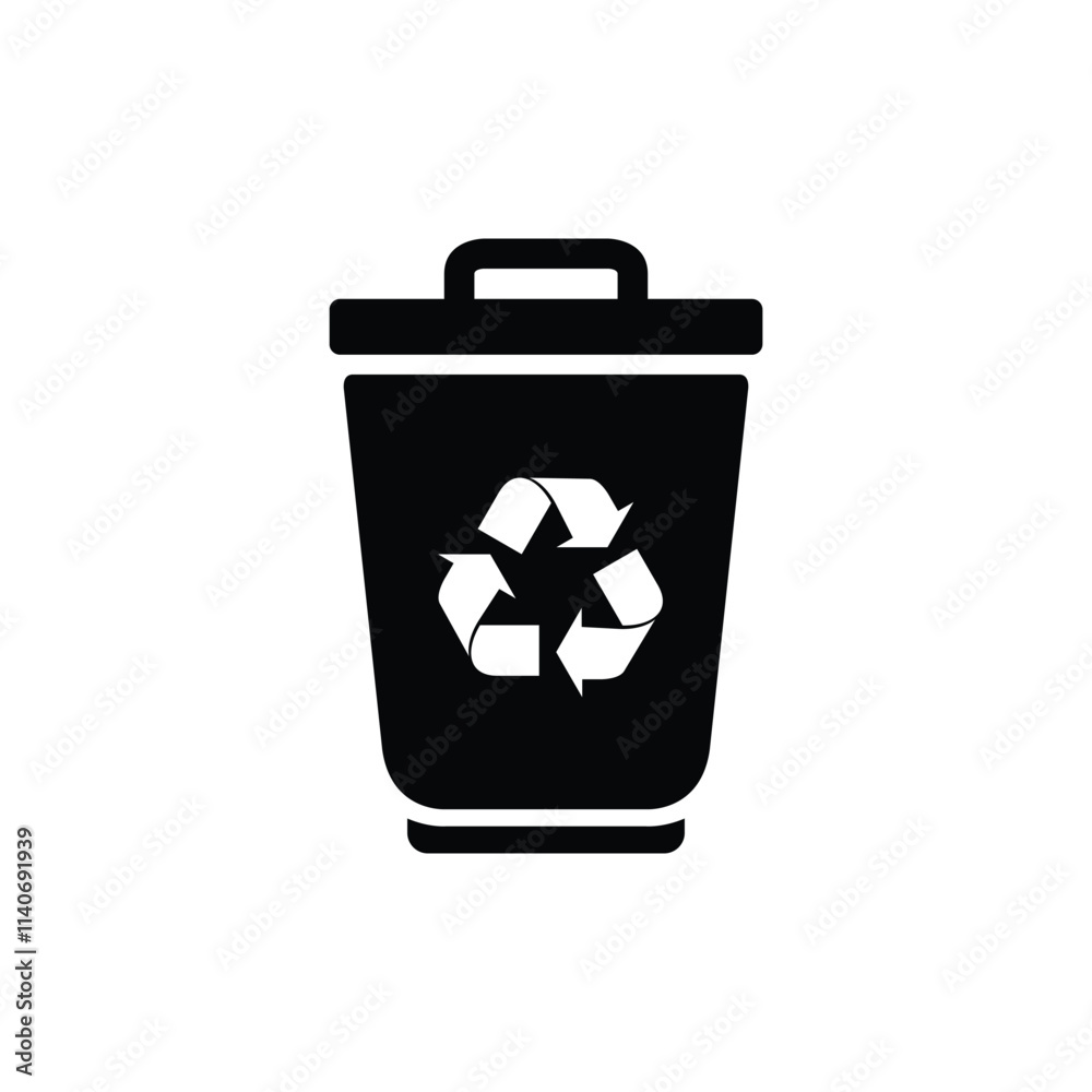 Recycle bin icon. Trash Can icon vector illustration Recycle bin icon. Trash Can icon vector illustration