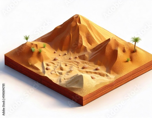 Isometric Desert Landscape photo