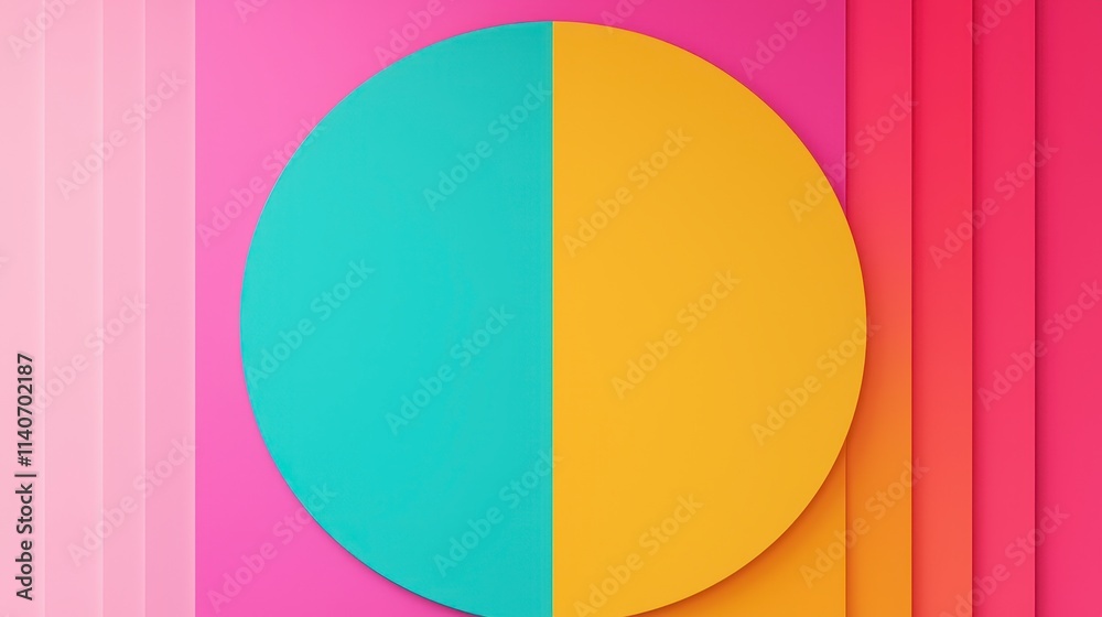 Abstract Colorful Circle Design with Geometric Background Abstract Colorful Circle Design with Geometric Background