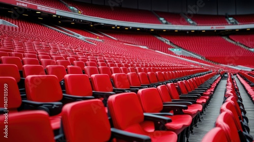 A zoomedin shot of the seating shows the different seat numbers and rows ready to welcome fans photo