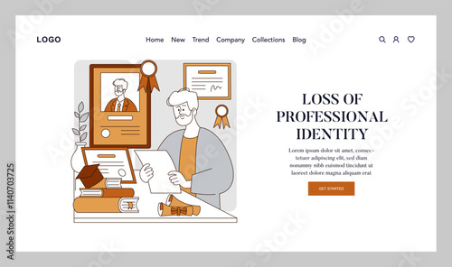 Retirement Challenges. Flat Vector Illustration