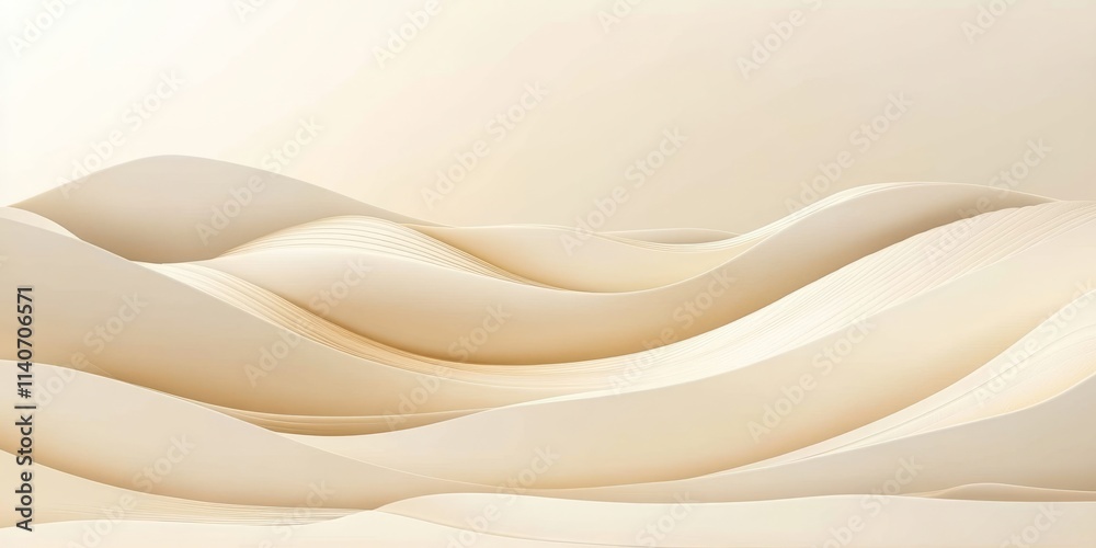 Fototapeta premium Abstract beige waves and curves background