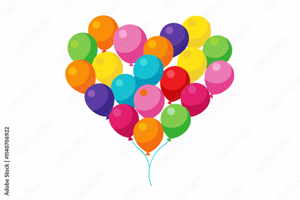 colorful balloons isolated on white colorful balloons isolated on white