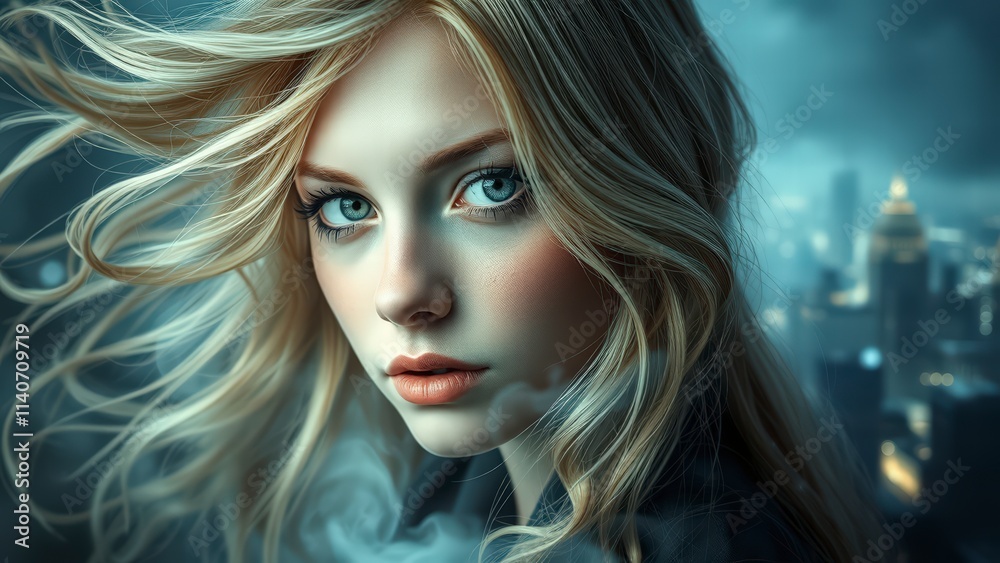 Naklejka premium a portrait of a very attractive girl