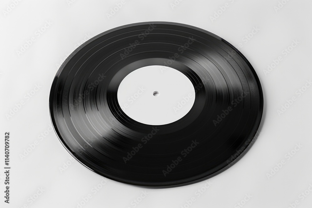 Obraz premium Album Cover. Mockup of Vinyl Record with White LP Cover for Rock Music