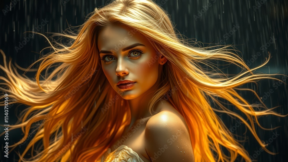 Fototapeta premium a portrait of a very attractive girl