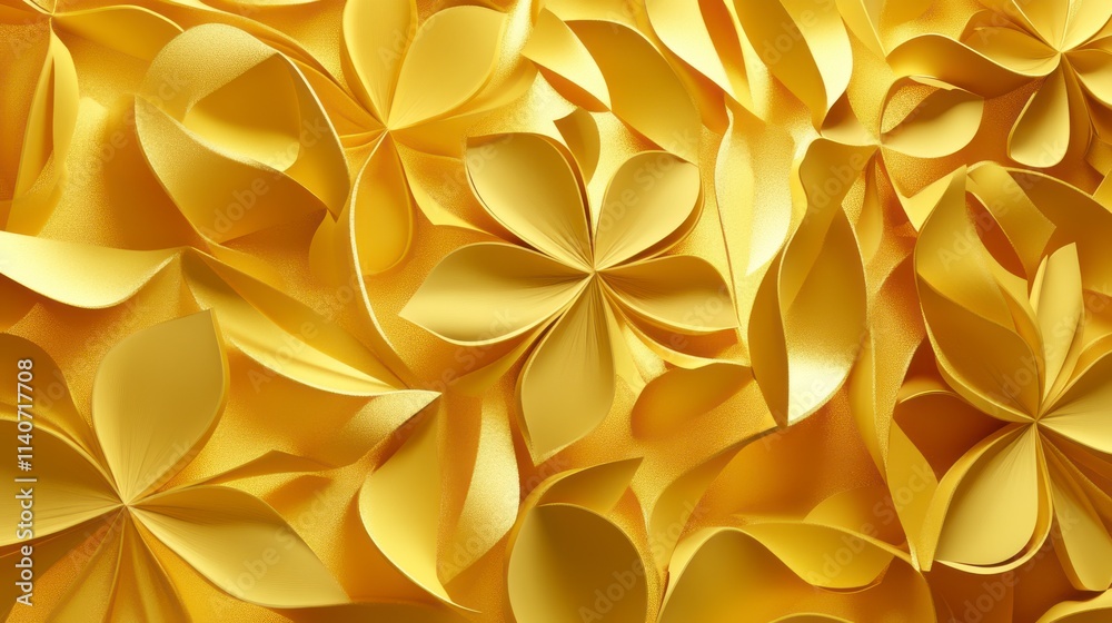 Golden Paper Floral Design: A Stunning Abstract Art Piece Golden Paper Floral Design: A Stunning Abstract Art Piece