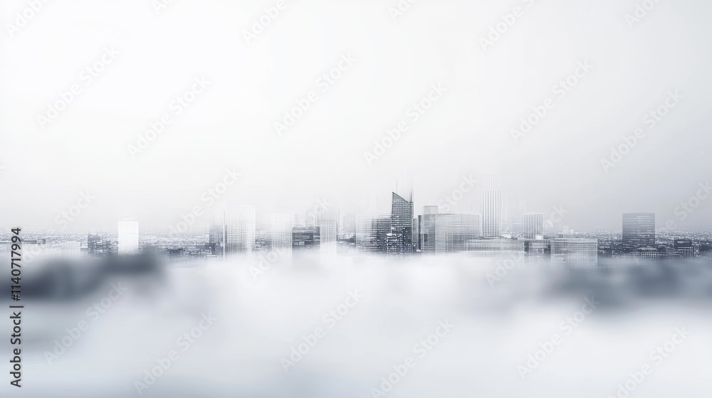 Obraz premium fog over city
