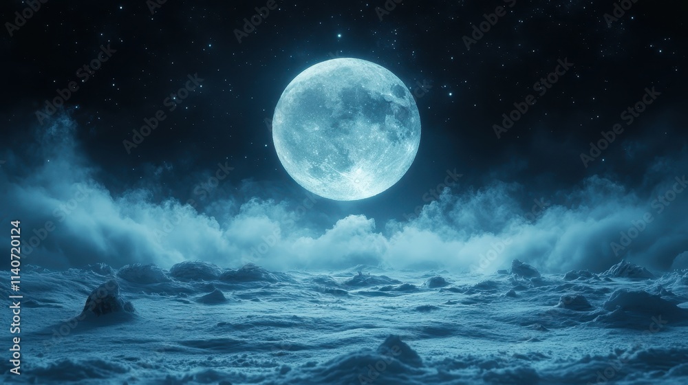 Santa Claus flying his sleigh across a moonlit winter night sky. Santa Claus flying his sleigh across a moonlit winter night sky.