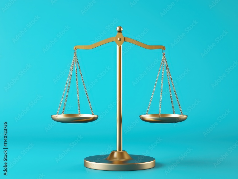 A golden balance scale on a blue background, symbolizing justice, fairness, and measurement. A golden balance scale on a blue background, symbolizing justice, fairness, and measurement.