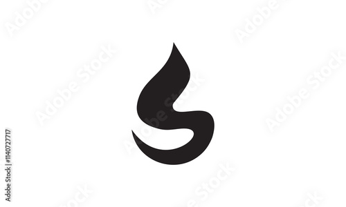 lettering S water drop logo