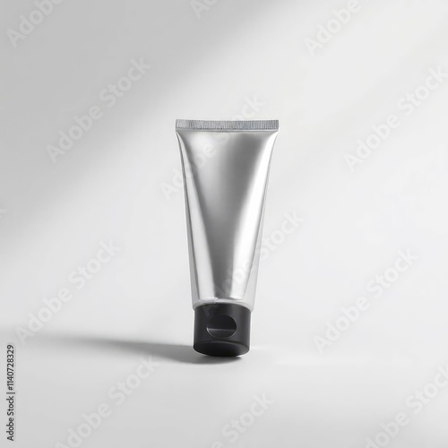 Minimalist Aluminum Cosmetic Tube Mockup